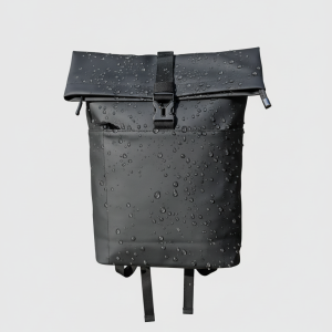 rolltop rucksack ca. 24 liter, leicht, waterresistant, schwarz, für stadtbummel & strand