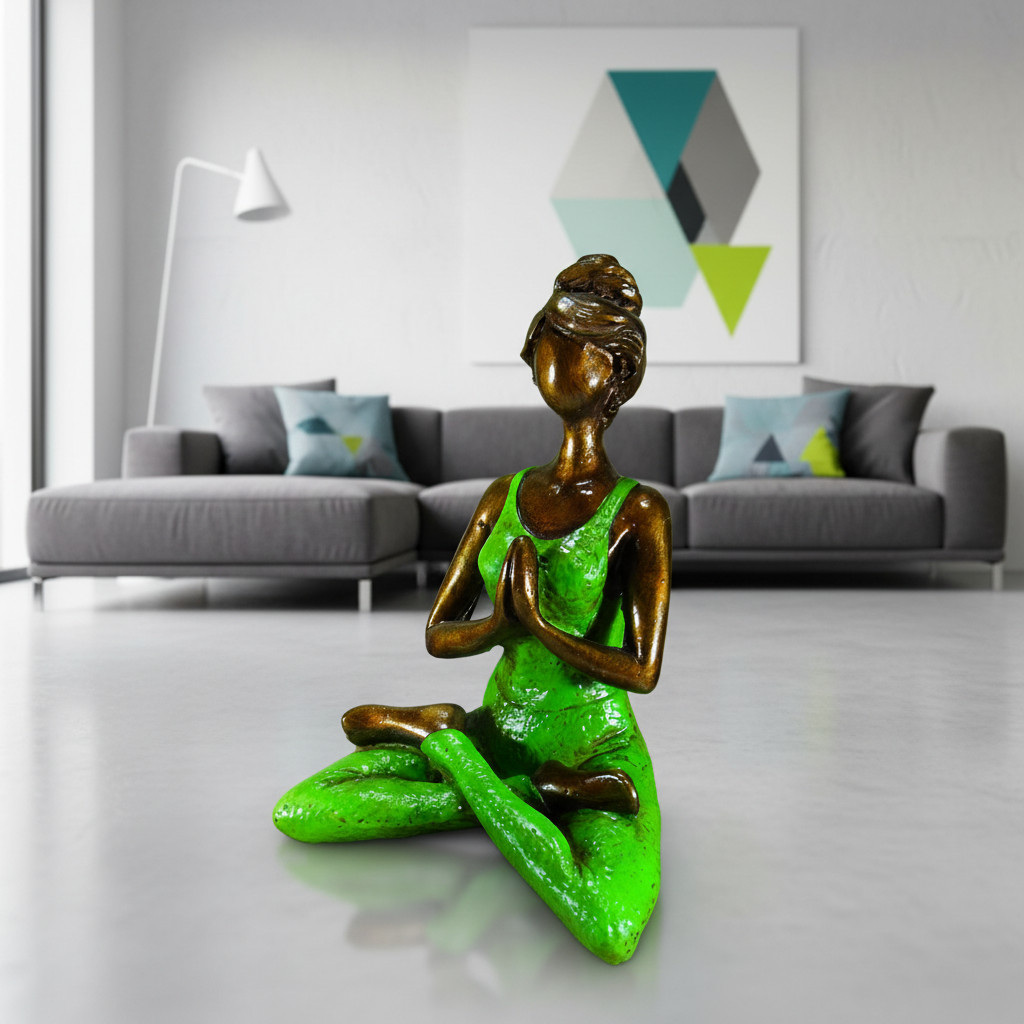 ruhe & harmonie für ihr zuhause – dekorative yogafigur im lotussitz ruhe & harmonie für ihr zuhause – dekorative yogafigur im lotussitz