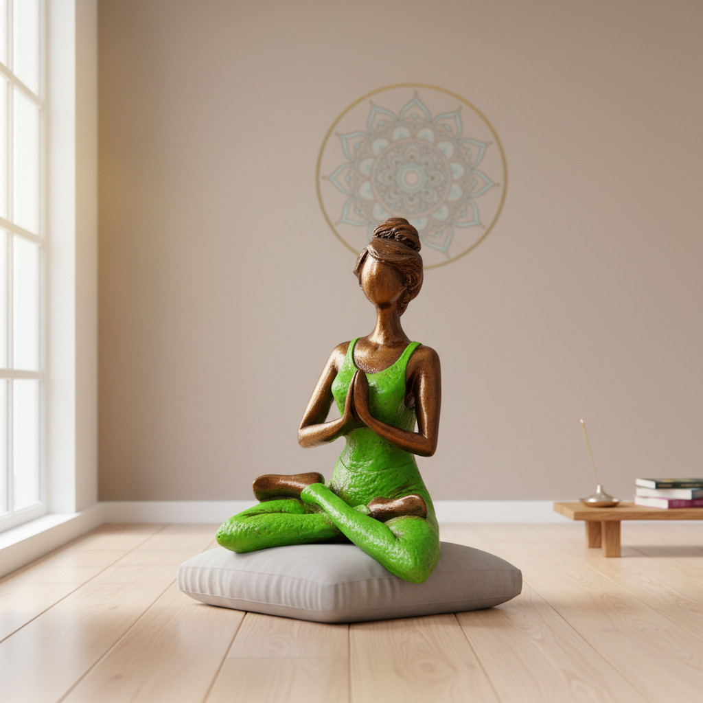 ruhe & harmonie für ihr zuhause – dekorative yogafigur im lotussitz ruhe & harmonie für ihr zuhause – dekorative yogafigur im lotussitz