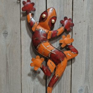 gecko aus metall – für innen & außen